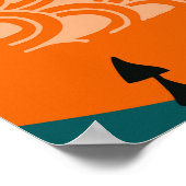 ファッションパッチワーク：起伏のある抽象芸術アート ポスター (角)