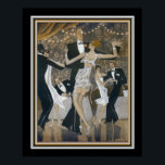 「ファッションパフェイクス」アールデコ・ダンス・プリント16x20 ポスター<br><div class="desc">アールデコユーモアのあるプリント踊りPious CoupleのLe Sourreから1920年代</div>