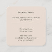 ファッションパーススタイリスト スクエア名刺 (裏面)