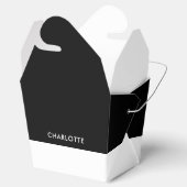 ファッションパーソナライズされたラグジュアリーブラック&ホワイトストライプ フェイバーボックス (オープン)