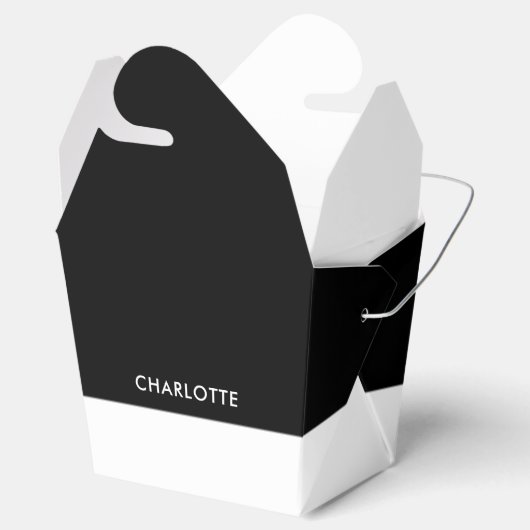 ファッションパーソナライズされたラグジュアリーブラック&ホワイトストライプ フェイバーボックス (オープン)