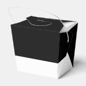 ファッションパーソナライズされたラグジュアリーブラック&ホワイトストライプ フェイバーボックス (裏面サイド)