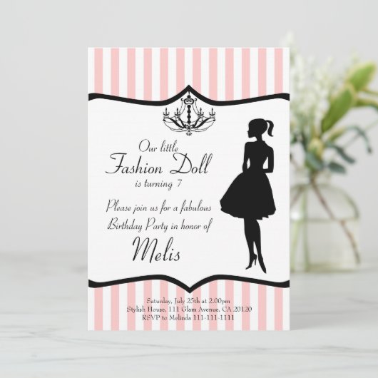 ファッションパーティの招待状 招待状 (スタンド正面)