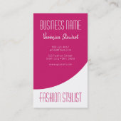 ファッションビジネスの女性のイラストレーション 名刺 (裏面)