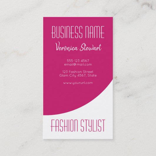 ファッションビジネスの女性のイラストレーション 名刺