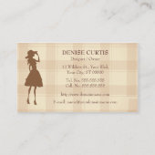 ファッションビジネスカード型板のヴィンテージのブティック 名刺 (裏面)