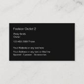 ファッションビジネスカード 名刺 (裏面)