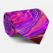 ファッションピンクパープルレッドスワール大理石 ネクタイ (ロール)