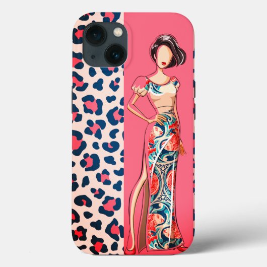 ファッションピンクレオパール Case-Mate iPhoneケース (裏面)