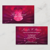 ファッションピンクレッドラックスコルセットランジェリー 名刺 (正面/裏面)