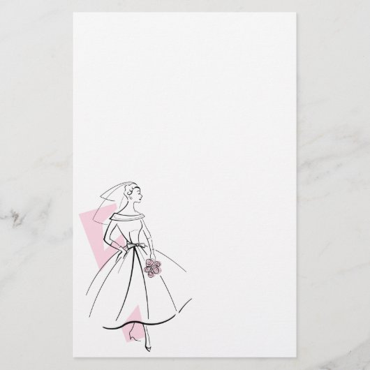 ファッションピンク文房具 便箋 (正面)