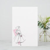 ファッションピンク文房具 便箋 (スタンド正面)