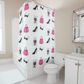 ファッションファッショニスタ10代のハンドバッグコケット弓 シャワーカーテン (インサイチュ)