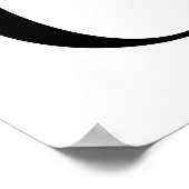 ファッションファッショニスタ、シックモダンブラック&ホワイトアート ポスター (角)