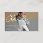 ファッションフォトグラファーのフルフォトバックグラウンド 名刺 (裏面)