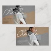 ファッションフォトグラファーのフルフォトバックグラウンド 名刺 (正面/裏面)