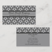 ファッションフォワード名刺、デリケートなグレー 名刺 (正面/裏面)