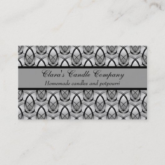 ファッションフォワード名刺、デリケートなグレー 名刺 (正面)