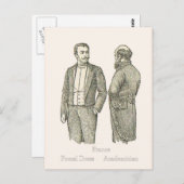 ファッションフォーマル、ドレス、19世紀 ポストカード (正面/裏面)