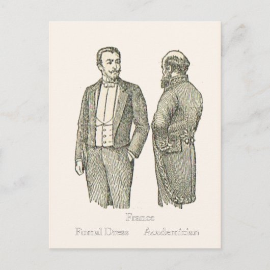 ファッションフォーマル、ドレス、19世紀 ポストカード (正面)