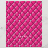 ファッションフライヤーヘアサロンサテンダイヤモンドピンク チラシ (裏面)