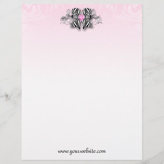 ファッションフライヤーヘアサロンジュエリーゼブラボーピンク チラシ (裏面)