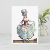 ファッションフランスのマリーアントワネットサンキューカード サンキューカード (スタンド正面)