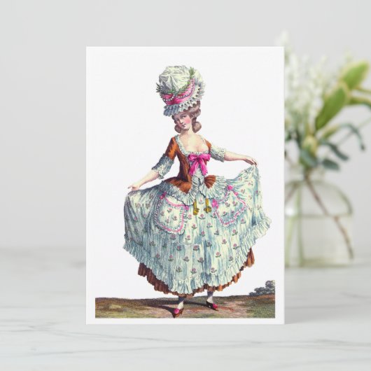 ファッションフランスのマリーアントワネットサンキューカード サンキューカード (スタンド正面)