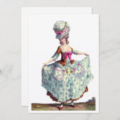 ファッションフランスのマリーアントワネットサンキューカード サンキューカード (正面/裏面)