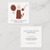 ファッションブティックアパレルアクセサリーカスタム スクエア名刺 (正面/裏面)