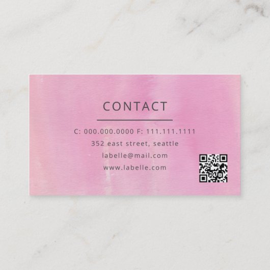 ファッションブティックオートクチュールドレスメーカー 名刺 (裏面)