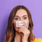 ファッションブティッククロスハンガーバラピンクグリッター 名刺