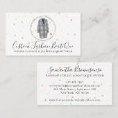 ファッションブティックグレープレイドジャケット 名刺 (正面/裏面)