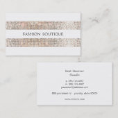ファッションブティックスパークリースシルバーシークインズルックホワイト 名刺 (正面/裏面)