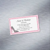 ファッションブティックピンクアンドブラックゼブラスティレット マグネット名刺 (インサイチュ)