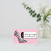 ファッションブティックピンクアンドブラックゼブラスティレット 名刺 (スタンド正面)