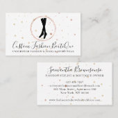 ファッションブティックブラック下着ランジェリーソックス 名刺 (正面/裏面)