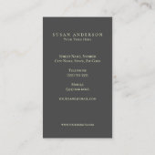 ファッションブティック金ゴールドドレスロゴ名刺 名刺 (裏面)