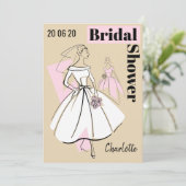 ファッションブライドニュートラルグループブライダルシャワー 招待状 (スタンド正面)