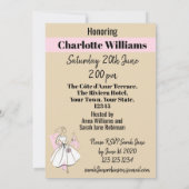 ファッションブライドニュートラルグループブライダルシャワー 招待状 (裏面)