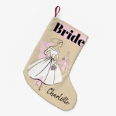 ファッションブライドニュートラルブライドストッキングバ数々のック スモールクリスマスストッキング (正面 (吊り時))