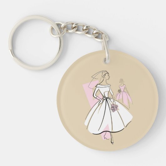 ファッションブライドニュートラルブライド文字バックキーチェーン キーホルダー (正面)