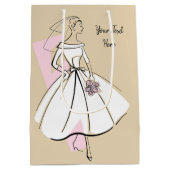 ファッションブライドニュートラル文字抱き枕媒体 ミディアムペーパーバッグ (裏面)