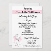 ファッションブライドピンクグループブライダルシャワーの招待 招待状 (裏面)