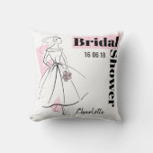 ファッションブリーズピンクブライダルシャワーバック数々の クッション (正面)
