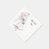 ファッションブリーズピンク文字紙ナプキン スタンダードカクテルナプキン (角)