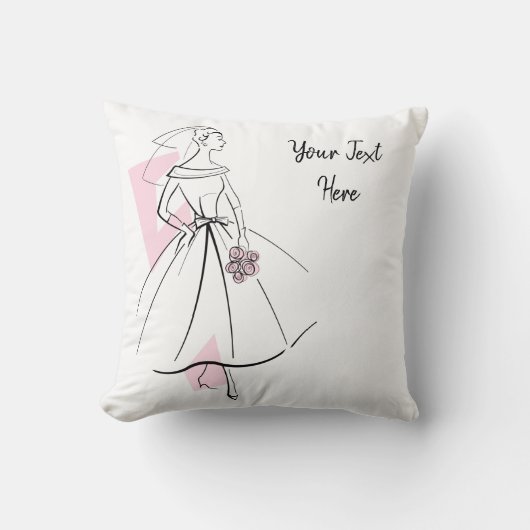 ファッションブリーズピンク文字装飾用クッションピンクバック クッション (正面)