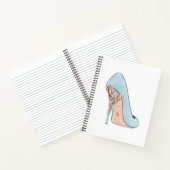 ファッションブルーシューズ（水彩） ノートブック (内部)