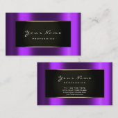 ファッションブロガーはブラック・金ゴールド・パープル・バイオレットを額装 名刺 (正面/裏面)