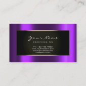 ファッションブロガーはブラック・金ゴールド・パープル・バイオレットを額装 名刺 (裏面)
